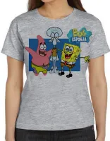Baby look blusa feminina Bob Esponja Patrick Lula Molusco - Foto 5