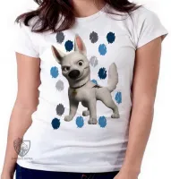 Baby look blusa feminina Bolt manchas cachorro dog cão - Foto 3
