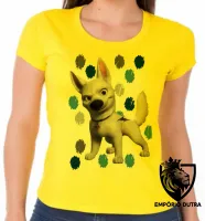 Baby look blusa feminina Bolt manchas cachorro dog cão - Foto 5