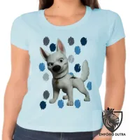 Baby look blusa feminina Bolt manchas cachorro dog cão - Foto 6