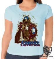 Baby look blusa feminina capitão caverna america caverica heroi - Foto 6