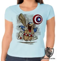 Baby look blusa feminina capitão caverna escudo america desenho antigo - Foto 6