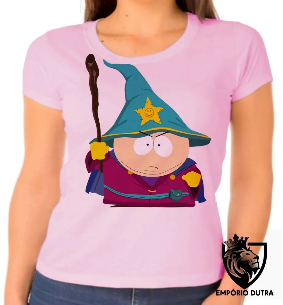 Baby look blusa feminina cartman south park desenho cartoon Imagem