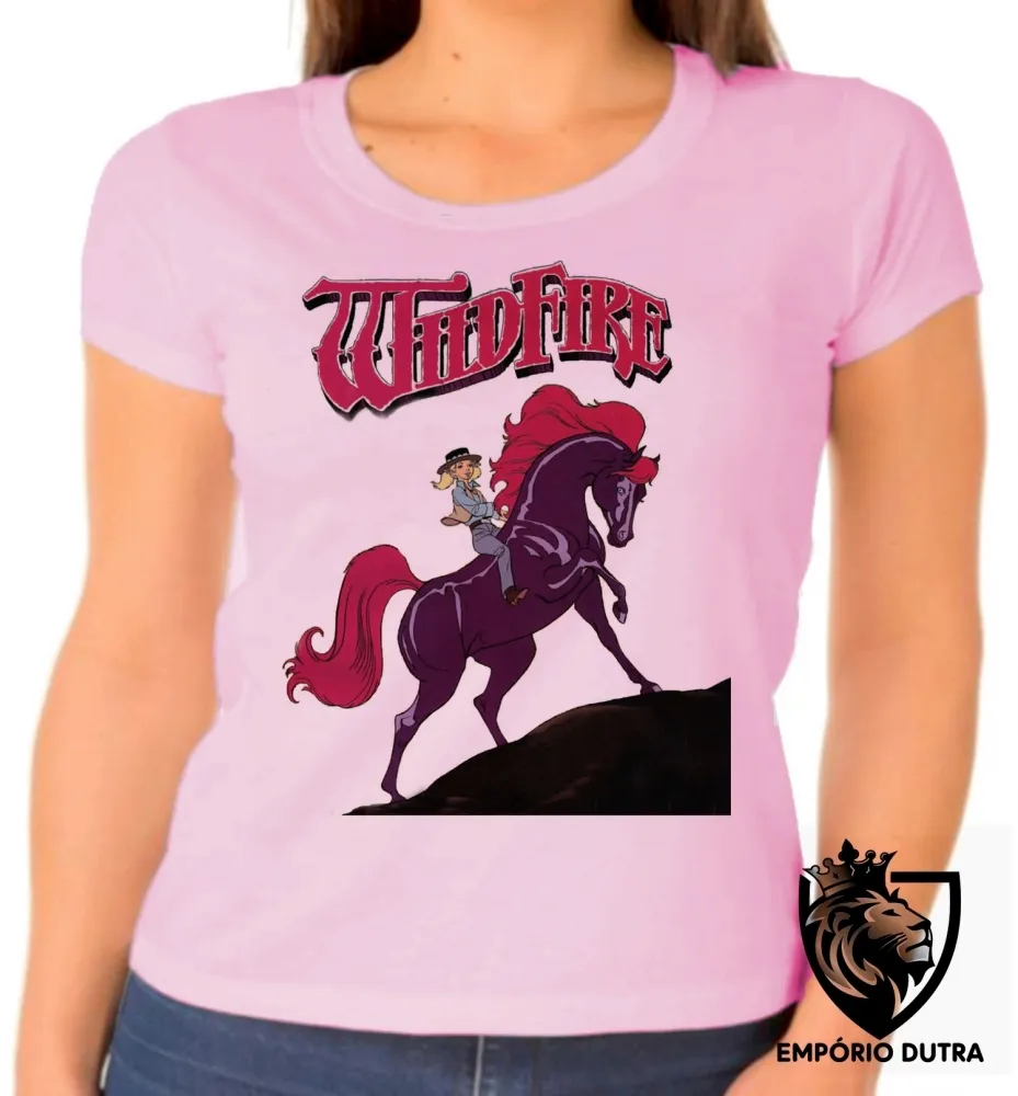 Baby look blusa feminina Cavalo de Fogo princesa sarah Imagem