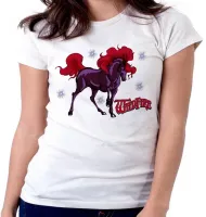 Baby look blusa feminina Cavalo de Fogo sozinho - Foto 5