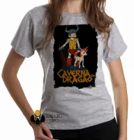 Baby look blusa feminina caverna do dragão dungeons dragons unicornio - Foto 6