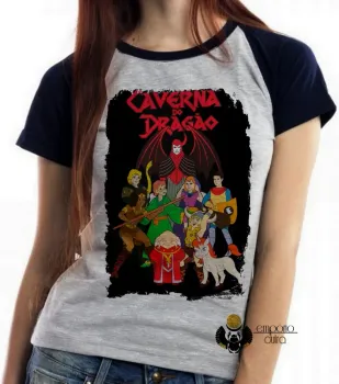 Baby look blusa feminina Caverna do dragão mestre magos turma - Foto 2
