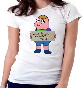 Baby look blusa feminina clarencio o otimista desenho - Foto 2