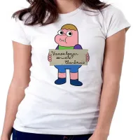 Baby look blusa feminina clarencio o otimista desenho - Foto 2