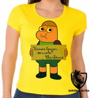 Baby look blusa feminina clarencio o otimista desenho - Foto 4