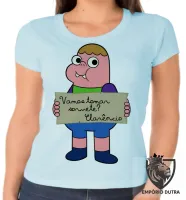 Baby look blusa feminina clarencio o otimista desenho - Foto 5