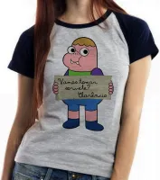 Baby look blusa feminina clarencio o otimista desenho - Foto 6