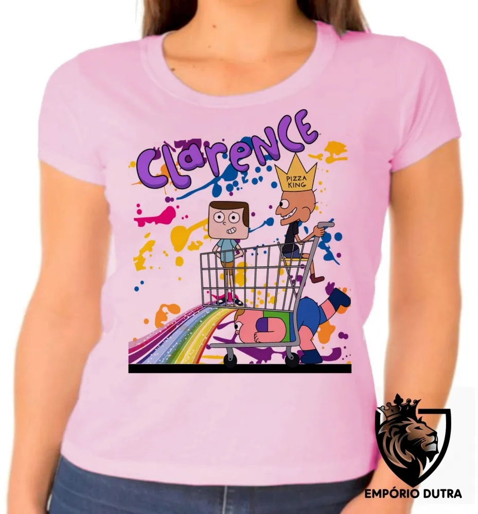 Baby look blusa feminina Clarêncio otimista supermercado