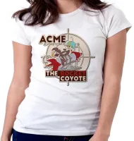 Baby look blusa feminina Coiote ACME foguete papaleguas - Foto 5