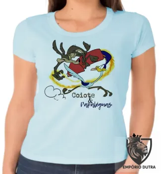 Baby look blusa feminina Coiote e Papaléguas foguete - Foto 2