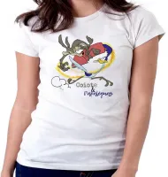 Baby look blusa feminina Coiote e Papaléguas foguete - Foto 5