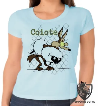 Baby look blusa feminina Coiote ovelha papaleguas acme - Foto 2