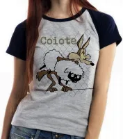 Baby look blusa feminina Coiote ovelha papaleguas acme - Foto 4