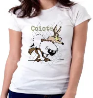 Baby look blusa feminina Coiote ovelha papaleguas acme - Foto 5