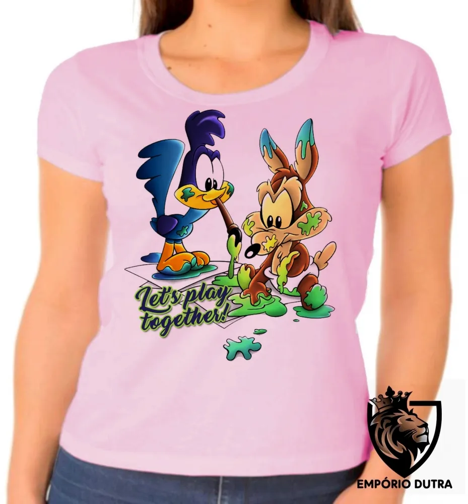 Baby look blusa feminina Coiote Papaléguas baby acme Imagem