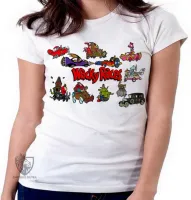 Baby look blusa feminina corrida maluca mutley dick vigarista turma - Foto 5