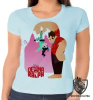 Baby look blusa feminina Detona Ralph Vanellope disney - Foto 2