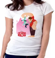 Baby look blusa feminina Detona Ralph Vanellope disney - Foto 5