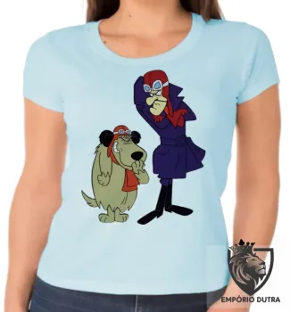 Baby look blusa feminina dick vigarista cachorro muttley corrida maluca - Foto 2