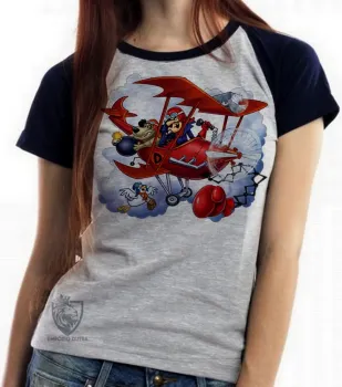 Baby look blusa feminina Dick vigarista mutttley pegue o pombo avião - Foto 2