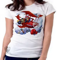 Baby look blusa feminina Dick vigarista mutttley pegue o pombo avião - Foto 3