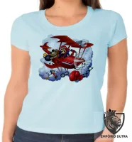 Baby look blusa feminina Dick vigarista mutttley pegue o pombo avião - Foto 5