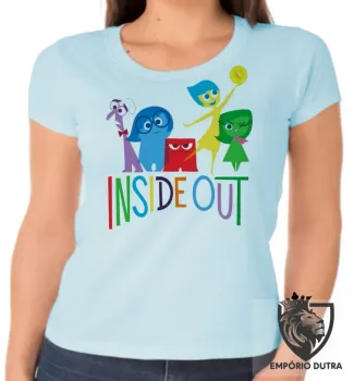 Baby look blusa feminina Divertida mente inside out - Foto 2