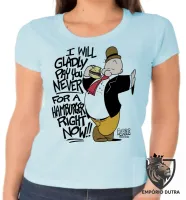 Baby look blusa feminina Dudu marinheiro popeye hamburger - Foto 2