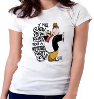 Baby look blusa feminina Dudu marinheiro popeye hamburger - Foto 5