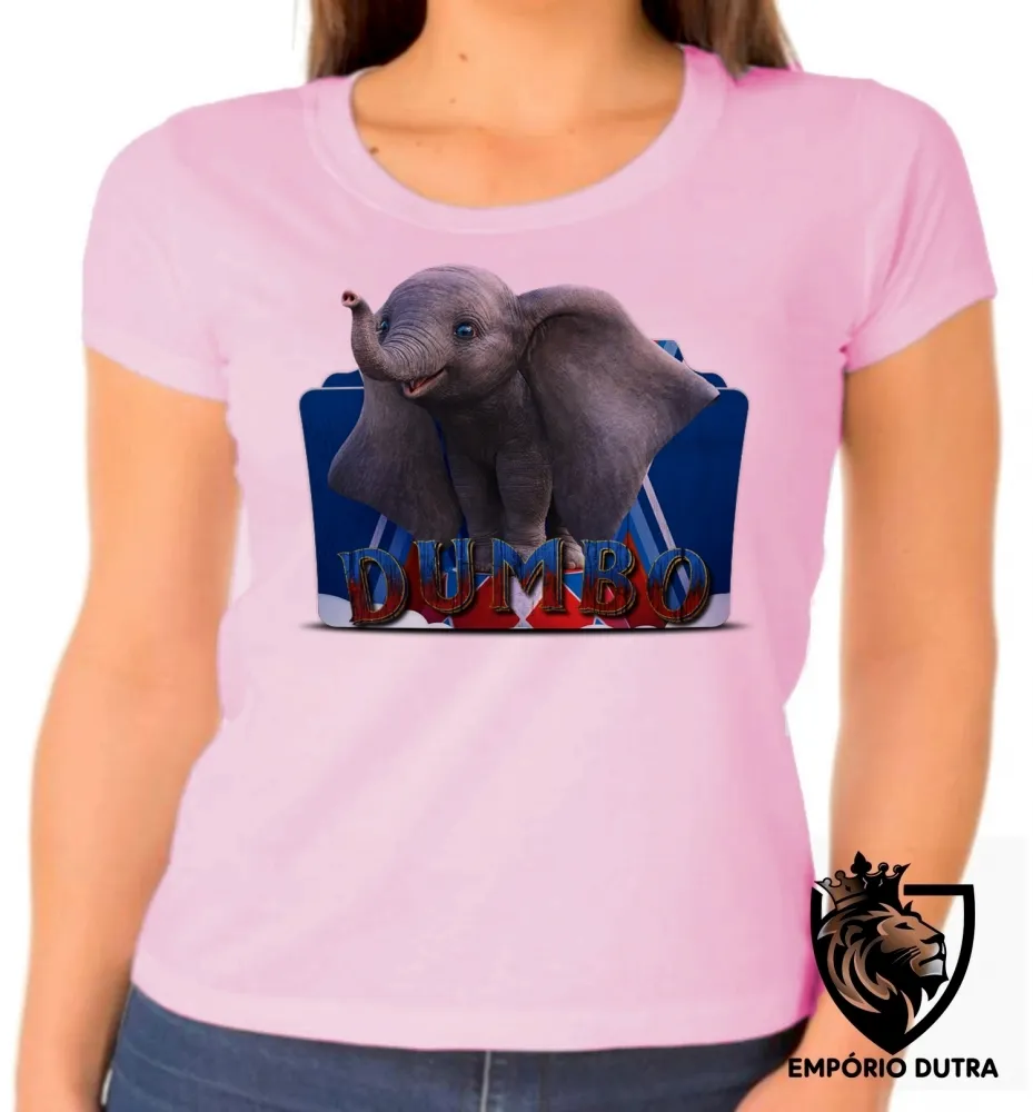 Baby look blusa feminina Dumbo elefante