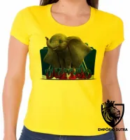 Baby look blusa feminina Dumbo elefante - Foto 2