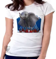 Baby look blusa feminina Dumbo elefante - Foto 6