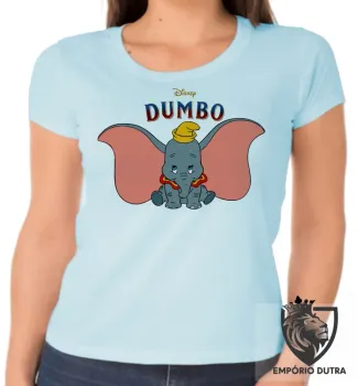 Baby look blusa feminina Dumbo desenho elefante - Foto 2