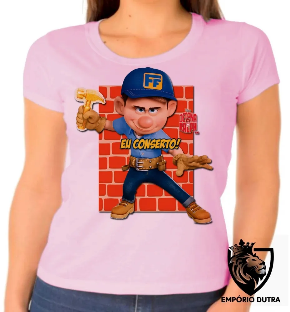 Baby look blusa feminina Félix eu conserto detona ralph