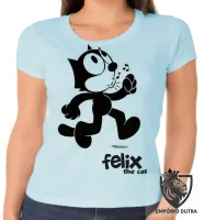 Baby look blusa feminina Félix gato the cat gatinho - Foto 2