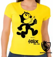 Baby look blusa feminina Félix gato the cat gatinho - Foto 3