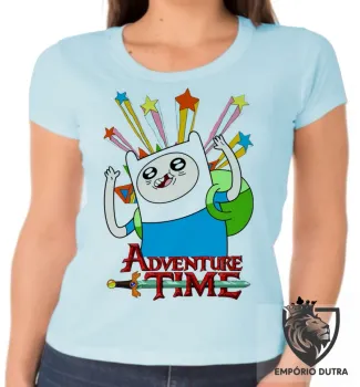 Baby look blusa feminina Finn estrelas Hora da Aventura - Foto 2