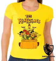 Baby look blusa feminina flinstones the flintstones desenho antigo hanna barbera - Foto 3