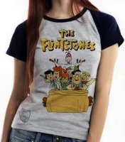Baby look blusa feminina flinstones the flintstones desenho antigo hanna barbera - Foto 4