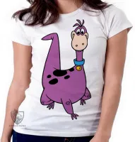 Baby look blusa feminina flinstones the flintstones dino dinossauro - Foto 2