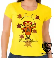 Baby look blusa feminina Formiga Atômica desenho antigo - Foto 3
