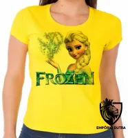 Baby look blusa feminina Frozen Elsa - Foto 3