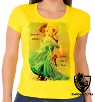 Baby look blusa feminina Frozen forever sisters - Foto 3