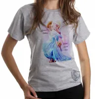 Baby look blusa feminina Frozen forever sisters - Foto 6