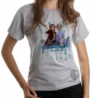Baby look blusa feminina Frozen Anna e Elsa - Foto 6